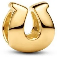 Pandora Charm-Einhänger Mini-Charm Damen Hufeisen 14 Karat Vergoldet 764517C00