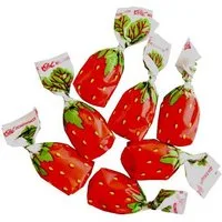 Eduard Edel Süßigkeit, Edel Vollmilch Erdbeere Bonbons mit Fruchtmark einzeln gewickelt 100g