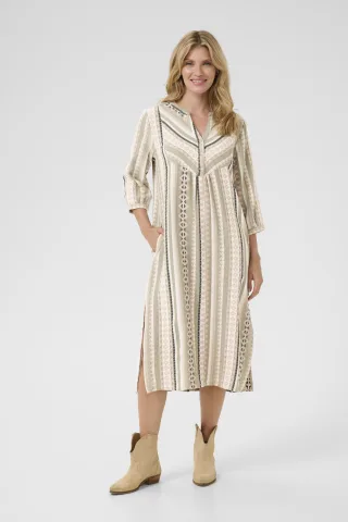 Kleid Straight fit Tea jaquard green