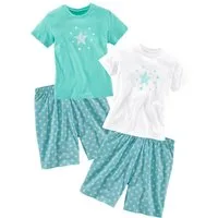 petite fleur Pyjama (Set, 4 tlg., 2 Stück) mit tollem Sternendruck