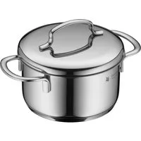 WMF Bratentopf Mini Bratentopf mit Deckel, 12 cm, Cromargan® Edelstahl rostfrei 18/10 (1x Bratentopf mit Deckel 12 cm (Volumen 0,7l, Höhe 10,5 cm) - optimal für Herdplatten mit Ø 14,5 cm, 1-tlg., 1x Bratentopf mit Deckel 12 cm - optimal für Herdplatt
