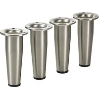 SO-TECH® Möbelfuß FOX-TROT höhenverstellbar um max. 12 mm, (Spar-Set, 4-St), Höhe 80 mm Edelstahloptik