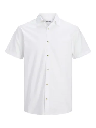 JACK&JONES - JJCHAD OXFORD STRIPE SHIRT SS White - Gr. - XXL