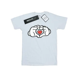 Disney - "Mickey Mouse Heart Hands" T-Shirt für Herren (Weiß)