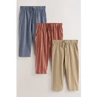Next Jogginghose Strukturierte Jogginghose, weites Bein, 3er-Pack (3-tlg)
