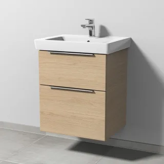 Sanipa 3way Waschtischunterbau zu Villeroy & Boch Subway 2.0 Waschtisch mit 2 Auszügen, Eiche-Nordic UM61148