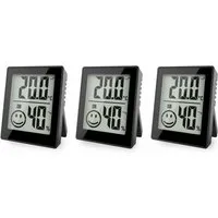 Miraval Klimamesser Miraval Raumklimastation Digital Schwarz, (Inklusive Akku), -10 bis 50°C, 10–99%, Magnet, Standfuß