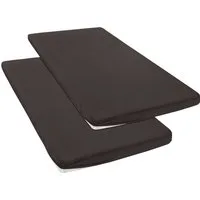OTTO home Spannbettlaken Topper Basic, in Gr. 90x200, 140x200 oder 180x200 cm, Baumwoll-Jersey, Gummizug: rundum, (2 Stück), Baumwolle, Matratzen bis 8 cm Höhe, Bettlaken, Spannbetttuch, Laken