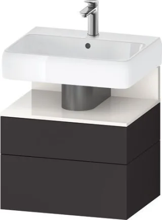 Duravit Qatego Waschtischunterbau wandhängend Graphit Supermatt 590x470x590 mm - QA4393022800010 QA4393022800010