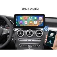 GABITECH Linux CarPlay/Android Auto Display für Mercedes C/GLC/V/X W205 NTG 5.0 Einbau-Navigationsgerät (Drahtlos Apple CARPLAY und Android Auto)