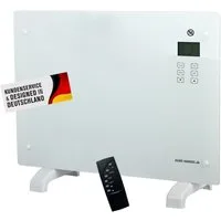 PROMAFIT Konvektor Elektroheizung Glas-Konvektor Mit LCD Display, 1500 W, Schnelle und effiziente Aufwärmung des Raumes, 2 Wärmeeinstellungen
