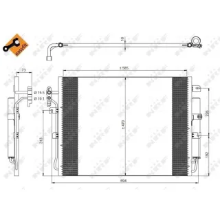 NRF Klimakondensator + Trockner Land Rover Discovery Range Rover 2,7