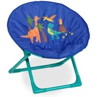 relaxdays Campingstuhl Faltbarer Moonchair für Kinder, Dino