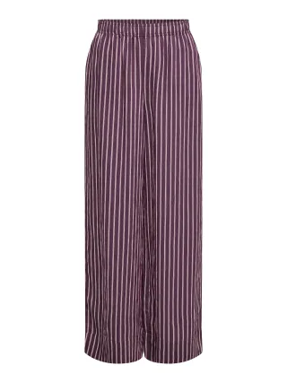 ONLY - ONLMELDOLA LONG STRIPED WIDE PANTS WVN Grape Wine - Gr. - S