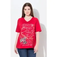 Ulla Popken T-Shirt T-Shirt Trachtenmotiv Classic Rundhals Halbarm