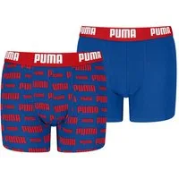 PUMA Boxershorts PUMA BOYS EVERYDAY LOGO PRINT BOXERS 2P (Packung, 2er Pack) mit breitem Logobund