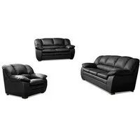 COTTA Polstergarnitur Casino, 3tlg. Set, Sofa Wohnzimmer Garnitur, Wellenunterfederung, (Set, 3-tlg), Sessel, 2-Sitzer, 2,5-Sitzer, hohe Rückenlehne