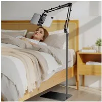 LuxusKollektion Tablet-Ständer Tablet Halterung Bodenständer Bett Arm Metall Handy Schwarz