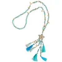Eden Stone Perlenkette Bunte Mala Kette Halskette Boho-Stil Edelsteinen Muscheln Tonstern (1-tlg)