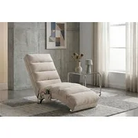 LVHOM Relaxsessel Sackleinen Massage-Liege INDOOR PREMIUM (Ergonomische Fernbedienungs-Steuerung, Sanfte Massageprogramme mit Fernbedienung, Schwerlastfähig bis 250 kg), Elektrische Entspannung mit skandinavischem Flair