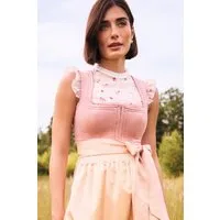 PURPLE LINE by Spieth & Wensky Dirndl Samt Dirndl 2tlg. - HADWINE - rose