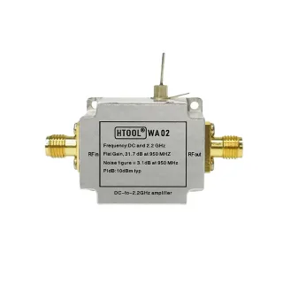WA02 Amplifier DC to 2.2GHz Broadband Amplifier 31.7dB Gain Low Noise High Linearity 50 Ohm Integrated Stable Performanc
