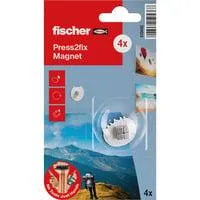 Press2fix Magnetkralle 4 Stück, Haken silber, 4 Stück