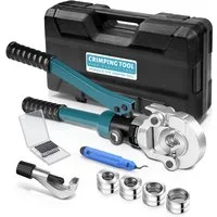 XERSEK Handpresse Hydraulische Presszange TH-Kontur Rohrpresszange Crimpzange, Presswerkzeug Handpresszange TH16 TH20 TH26 TH32, Backeneinsätze mit Rohrabschneider, für Kupferrohr Und Verbundrohr