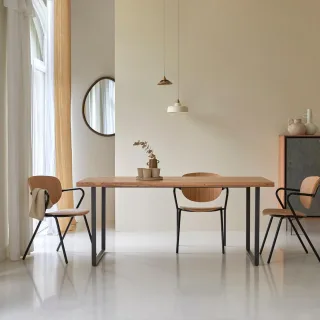 Esstisch im Materialmix aus Akazie und Metall 175 x 90 cm
