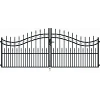 Alberts Metallzaun Alberts 510145 Doppeltor Bordeaux mit Zubehör, mattschwarz, Breite 337, Alberts Doppeltor Bordeaux matt schwarz Breite: 3370 mm Höhe außen: 10