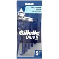 Gillette Einwegrasierer Blue II Rasierklingen 5 Stk. Chromium Coating, - 1erPack (5 Klingen), 1-tlg.