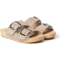 Softclox LENA Kaschmir taupe/Schmuck silber (natur) Pantolette