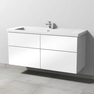 Sanipa 3way Waschtischunterbau zu Villeroy & Boch Subway 3.0 Waschtisch mit 4 Auszügen, Weiß-Glanz SF85078