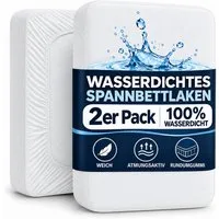Matratzenschoner 60x120, 90x200, 120x200, 140x200, 160x200, 180x200 oder 200x200 cm Komfortec, 1 oder 2 Stück Wasserdichter, Atmungsaktive Matratzenauflage