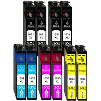 Druckerparadies 10er Pack Druckerpatronen 16 16XL kompatibel mit Epson WF-2530 Tintenpatrone (10-tlg)