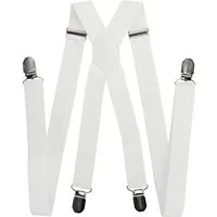 axy Hosenträger Herren Hosenträger 4 Stabile Clips X-Form 2,5cm Breit verstellbar und elastisch 120cm Lang