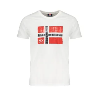 Norwegen 1963 Bianco Baumwolle Herren T-Shirt