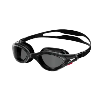 Speedo - Passt sich dem Gesicht an Schwimmbrille für Herren (Schwarz/Weiß/Rauch-Grau)