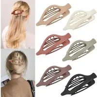 MOPUEA Haarspange Haarspangen Damen 6Stück leicht langlebig rutschfest französische Art, Einzelclip, kein unnötiges Zubehör, direkt einsatzbereit, 6 Farben für jeden Look, spart Zeit beim Kombinieren, Flach, druckfrei, rutschfest, kein Ziepen im Haar