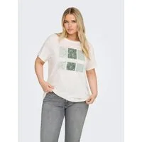 ONLY CARMAKOMA Kurzarmshirt CARCRUZ LIFE SS O-NECK REG TEE JRS Baumwolle, regular fit