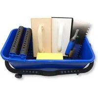 DEWEPRO Fliesenrollenwasch-Set DEWEPRO Profi Fliesenleger Waschset 8-teilig 20l Box Werkzeug Zubehör, (8-tlg., DEWEPRO Profi Fliesenleger Waschset 8-teilig 20l Box Werkzeug Zubehör)