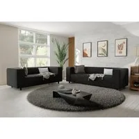 S-Style Möbel Polstergarnitur 3+2 Gustav aus Cord-Stoff mit bequemem Sitz, (1x 3-Sitzer-Sofa, 1x 2-Sitzer-Sofa)