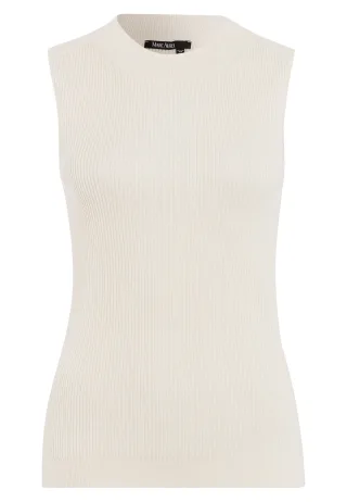 Marc Aurel - Stricktop aus Lurexrippe ivory varied - Gr. - 42