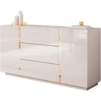 Lookway Kommode mit Schubladen ONYX Kaschmir Hochglanz 158 cm