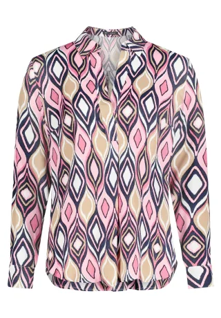 Betty Barclay - Schlupfbluse Pink/Dark Blue - Gr. - 44
