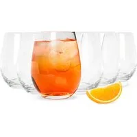 Sendez Glas 6 Trinkgläser 570ml Wassergläser Saftgläser Cocktailgläser, 6-tlg., Glas