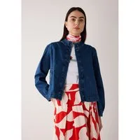 MORE&MORE Jeansjacke feminine, weite Jeansjacke