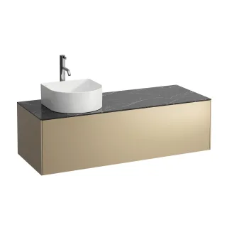 LAUFEN Waschtischunterschrank SONAR f.WT H812340/1/2/3 1 Schubl 1175x455 AusschnWT li?? Gold&N H4054260341401
