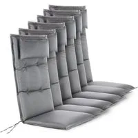 Aspero Hochlehnerauflage 6 Premium Hochlehner Stuhlauflagen, (Set), Wasserdicht