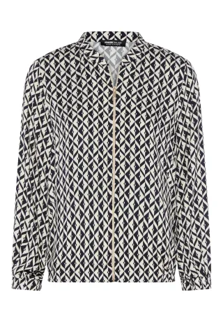 FRANK WALDER - Blouson NOS mit elastischem Bund ink/ecru - Gr. - 40